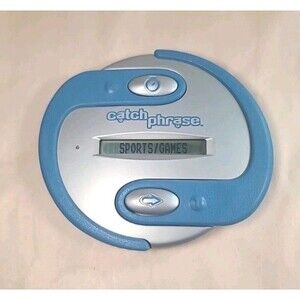 VTG Hasbro Catch Phrase Electronic Game Gray Blue Hand-Held Fun Cleaned Tested